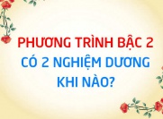 Phương trình bậc 2 có 2 nghiệm dương khi nào? điều kiện để PT bậc 2 có 2 nghiệm dương - Toán lớp 9